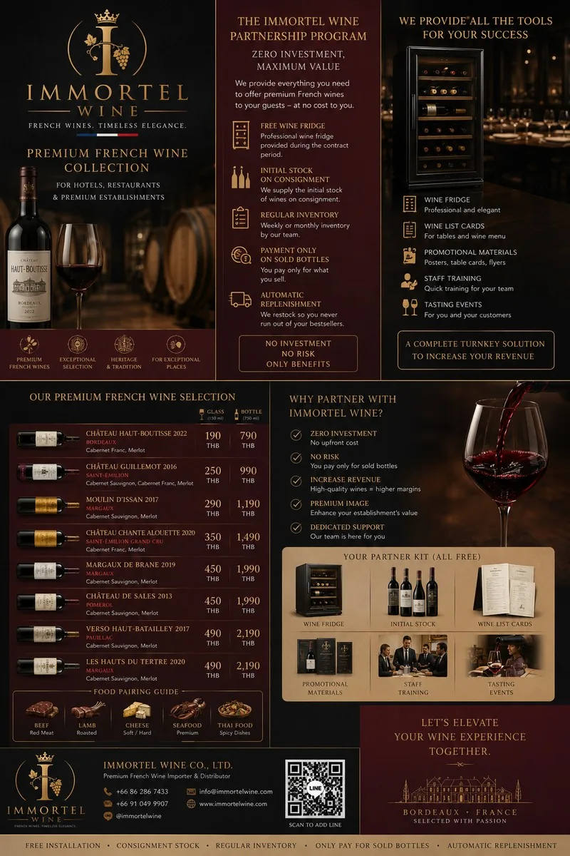 Brochure Immortal Wine
